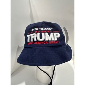 Collectible Trump 45th President Bucket Hat Keep America Great Patriotic Cap-759